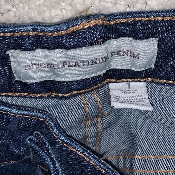 Chico’s Platinum Denim Capris — Chico’s Size 1 (M/8) — Ultimate Fit - Picture 8 of 9